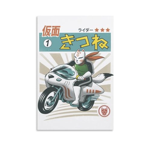 G gA[g Cg Kitsune Kamen Rider 킢 |X^[ LoX vg  ǂ̊G CeA16x24inch(40x60cm)