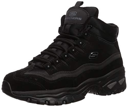 Skechers Women's Energy-Cool Rider-Suede Overlay Wavy Lace-up Boot Chukka