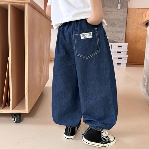 Boys Casual Loose Fit Jeans Wide Leg Hip Hop Street Style Youth Denim Pants for Everyday Wear3