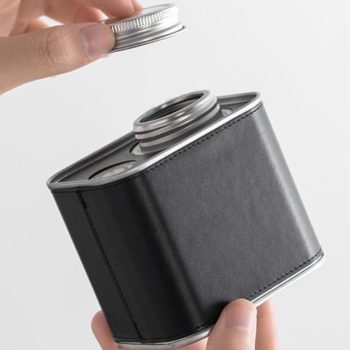 CYDZSRA Efficient Stainless Steel Coffee Canister Airtight Storage Box for Beans and Tea with Vacuum Seal, Brown, 93x96mm - Image 7