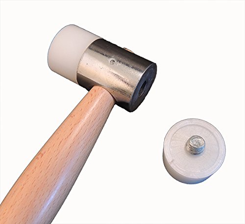 Mazbot Dual Nylon Head Mallet Hammer with 1" Diameter Faces - Thumbnail 2