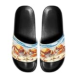 Taierverra Custom Slide Sandals for Men Personalized Name Gifts for Dad Unique Birthday Present Non Slip Summer Beach Slippers Black Slides