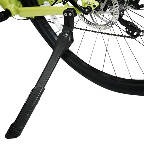 Image of BV Bike Kickstand - Mountain Bike Kick Stand for 24-29 inch Bicycles - Adjustable Length, Non-Slip Sole, Aluminum Alloy Material - Black Bicycle Kickstand