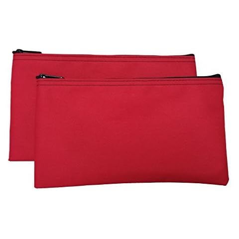 Cardinal bag supplies Travel Zipper Bags 11 x 6 inches Small Compact Portable Red Zippered Cloth Pouches 2 Pack CW Cover