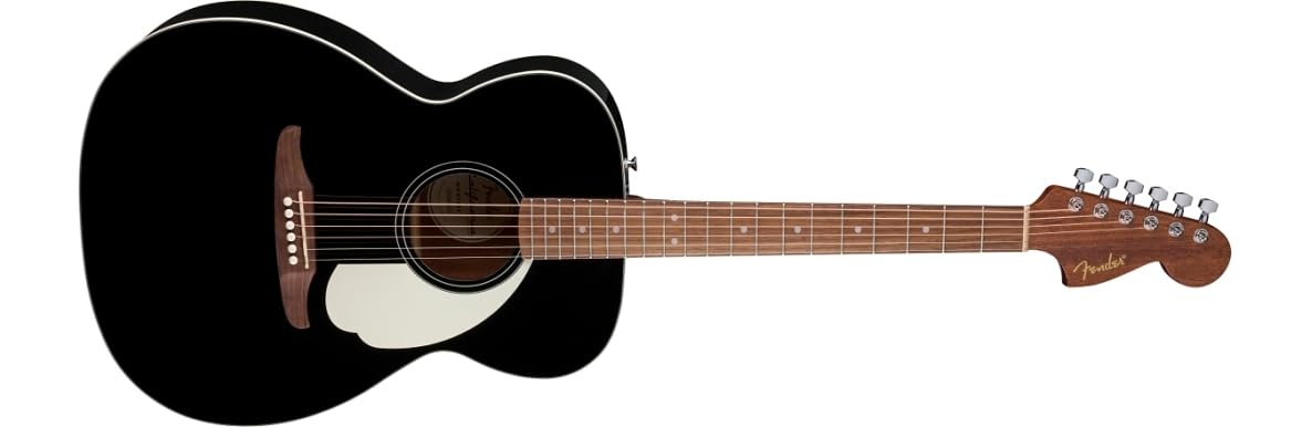 Fender California Standard Monterey gitara akustyczna, świerkowy top, kość słoniowa, czarna