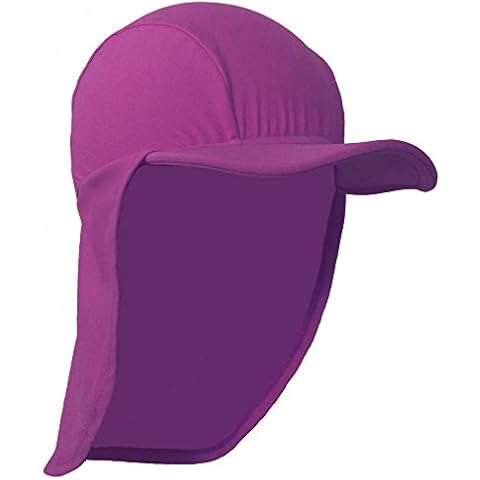 Kidz Swimmers Girls Orchid Purple Sun Protection Legionnaire Cap UPF 50+ Medium (6-10 Years) Cover
