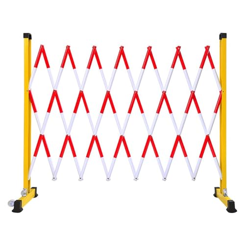 Barrière de circulation extensible rouge | Clôture accordéon mobile à roulettes - 2