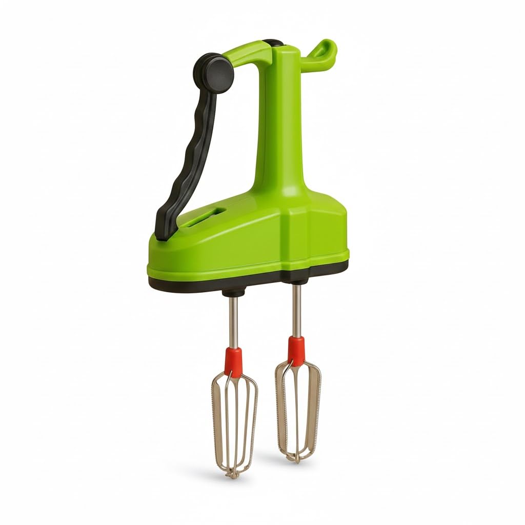 Manual Power-Free Hand Blender and Beater - High-Speed Stainless Steel Whisk for Egg, Cream, Lassi, Milkshake & Buttermilk Mixer (Multicolor)-image-35