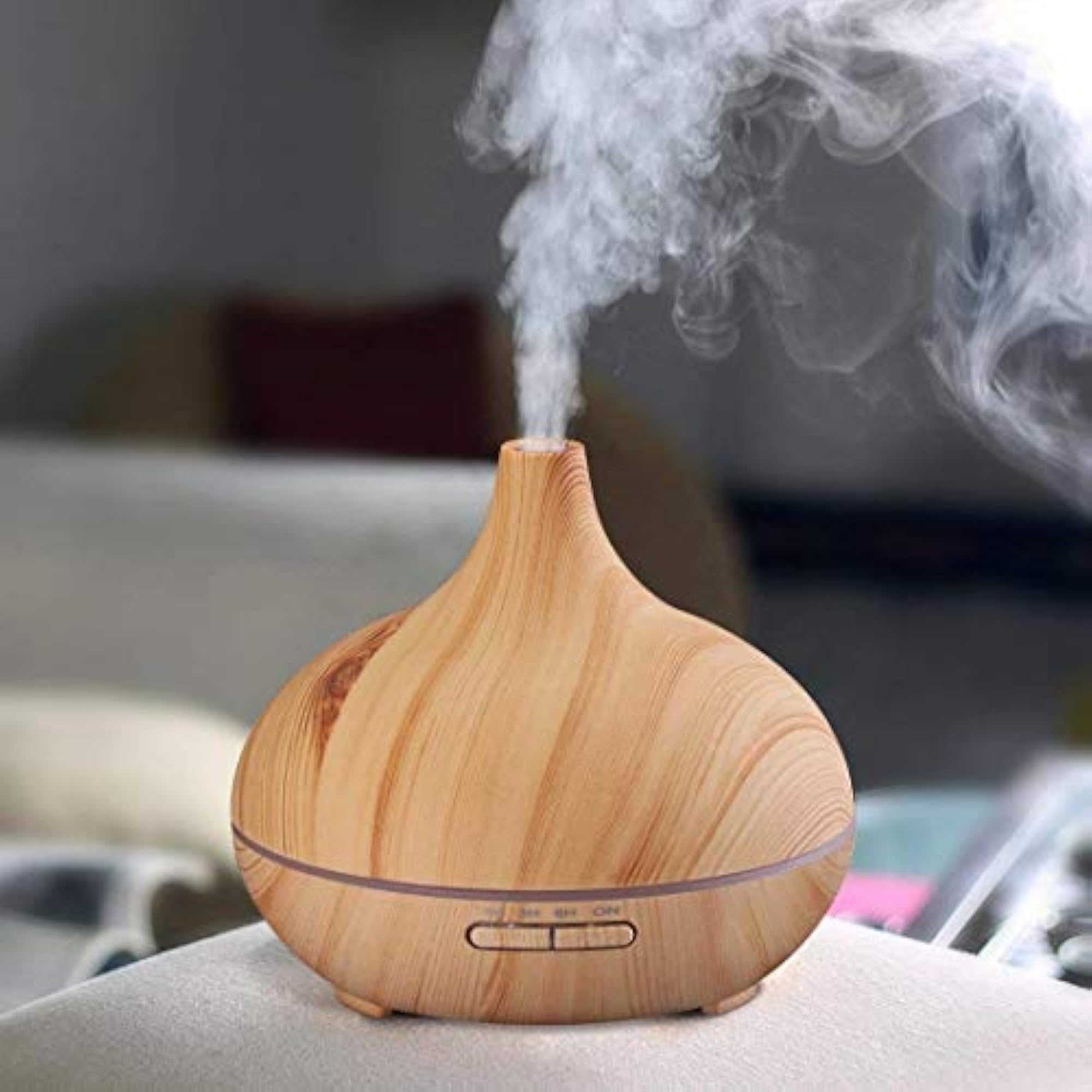 Aroma Essential Oil Diffuser, 500ml Wood Grain Ultrasonic