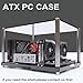 DIY Open Frame PC Test Bench - Acrylic Gaming Computer Case Support ATX/M-ATX/ITX Motherboard Black
