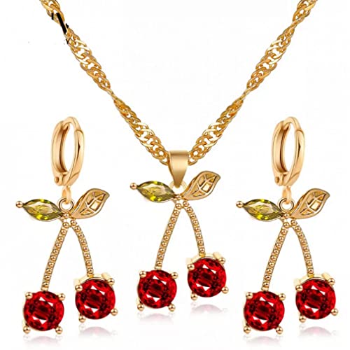 Bijoux en cristal rouge et or : l'art du design fruit raffiné pour femme