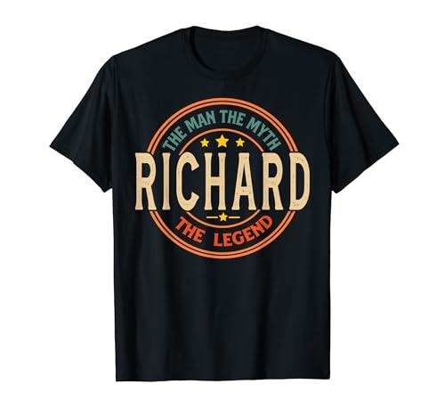 RICHARD The Man The Myth The Legend Vintage Personalizado Camiseta