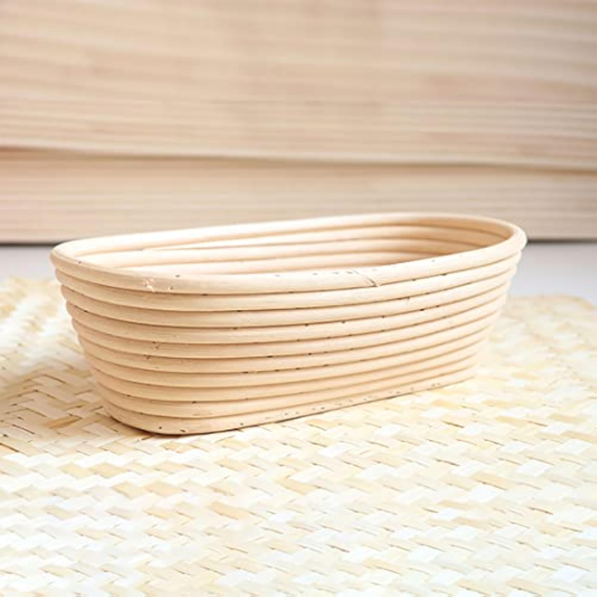Handmade Oval Bread and Fruit Serving Basket