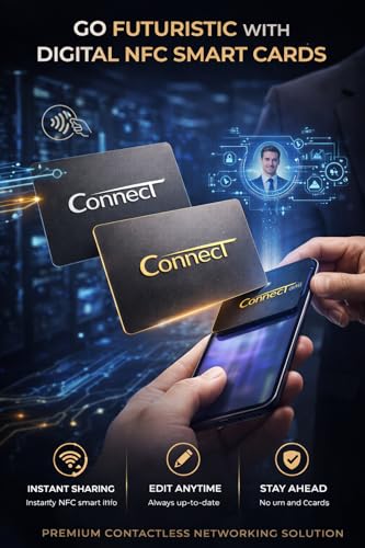 Digital Business Card – NFC Business Card for Smart Networking & Contact Sharing, No App Required, Compatible with iPhone & Android | ConnectTau – Gold - Thumbnail 5