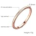 Jude Jewelers 1.5mm Stainless Steel Classical Plain Stackable Wedding Band Ring (Rose Gold, 7.5)
