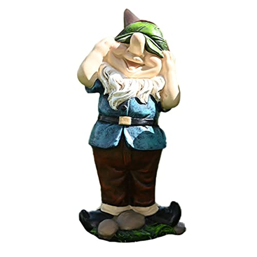 Milisten 1 Pieza Estatua de Jardín de Duende para Decoración Exterior Adorno de Jardín Divertido y Resistente al Agua