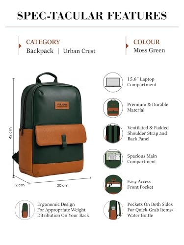 Image of FUR JADEN Anti Theft Number Lock Backpack Bag with 15.6 Inch Laptop Compartment, USB Charging Port & Organizer Pocket for Men Women Boys Girls