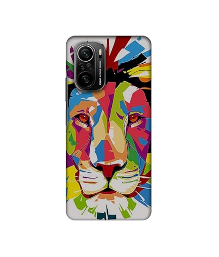 Image of Designer Lion Multicolor Vector 3D Printed Hard Back Mobile Case Cover Compatible for Mi 11X / Mi 11X Pro /Mi Poco F3