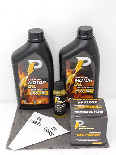 Power Performance 10W-30 Synthetic Blend Oil Change Kit for Kohler 52 050 02-S and Fuel Treatment