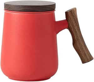 Tasse à Thé Céramique 470 Ml Avec Infuseur Et Couvercle - Violet Flambé, Cadeau