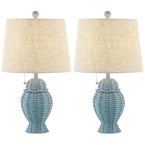 JONATHAN Y Margie Wicker Table Lamp Cover