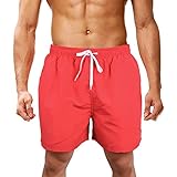 Atmungsaktives Mesh mit Polyester-Mesh-Futter: Atmungsaktiver und bequem, ohne dass die Strandshorts nach dem Schwimmen am Körper klebt.
