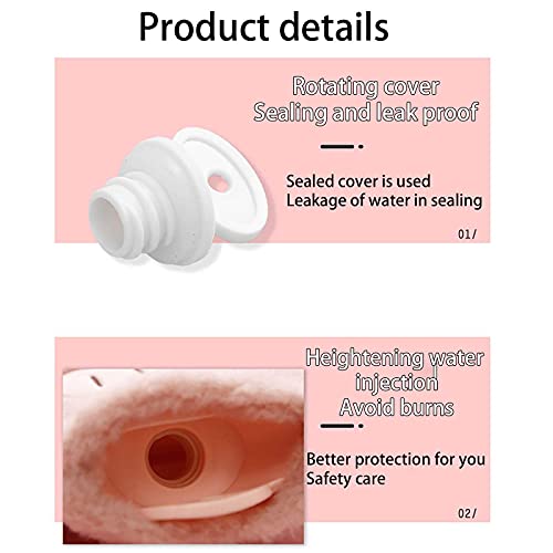 Warm waterzak hand warmer pluche doek dekking waterinjectie heet water fles zachte gezellige dekking winter warme hitte… - Image 8