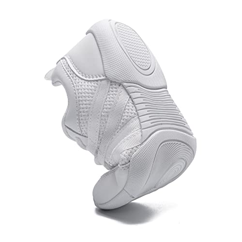 Twdkcher Cheer Shoes For Womens White Girls Cheer Shoes Youth Cheerleading Shoes Athletic Training Breathable Fabric Dancing Lightweight Competition Comfortable Kids Cheer Sneakers Tennis Shoes #TOP6