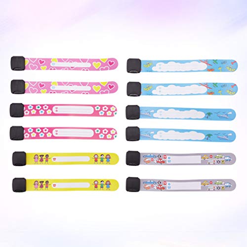 TOYANDONA Pulseira infantil portátil antiperda de 12 peças à prova d'água ajustável à prova d'água