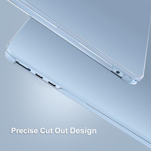 Image of MOSISO Compatible with MacBook Air 15 inch Case M4 M3 M2 2025 2024 2023 Release A3241 A3114 A2941 with Touch ID, Plastic Hard Shell Case&Keyboard Cover&Screen Protector&Storage Bag, Sky Blue