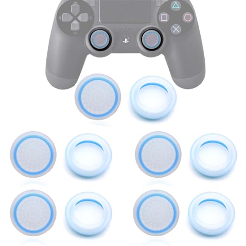 ZKSXOA 10 Piezas Joystick Thumbstick Grips: Mando Cubierta Protectora de Apretones de Pulgar de Silicona para Xbox One Series X/S, PS4, PS5 Controlador Accesorios