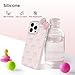 zcvbjek Cute Case for iPhone 14 Pro Max 6.7'' with HD Screen Protector,Pink Glitter Rhinestone Bow Phone Cases,Bowknot Pattern Silicone Protective Camera Shockproof Phone Cover for Women&Girls