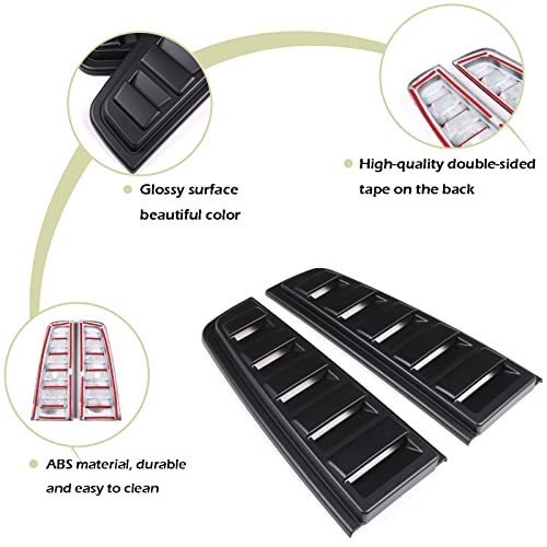PIUGILH Fit for Hummer H2 2003-2009 Rear Upper Tail Light Lamp Vent Cover Guard Trim Car Decoration Accessories (Matte Black) by PIUGILH - Used condition - Image 4