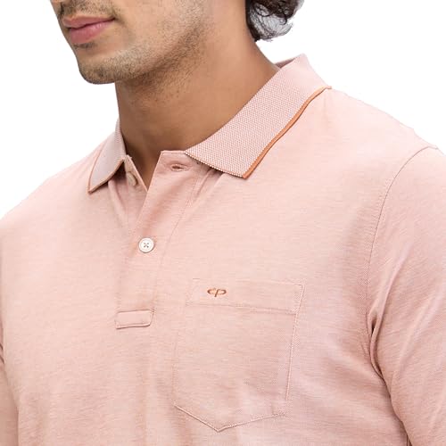 Image of Colorplus Men's Comfort Fit Solid Pattern Pure Cotton Plain Collar Half Sleeve Casual T-Shirt