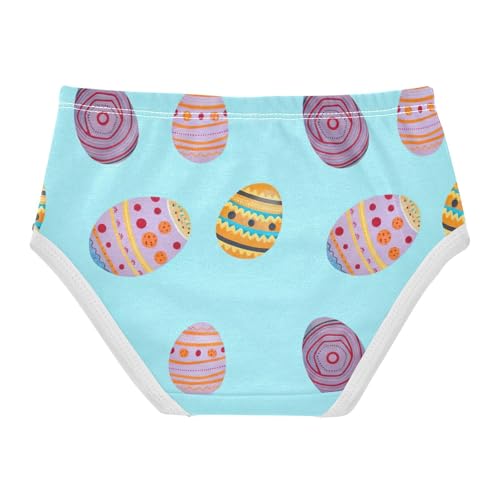 Cotton Girls Underwear Toddler Vibrant Colorful Easter Eggs Blue Little Girl Panties Artistic Underpants Briefs 2t2
