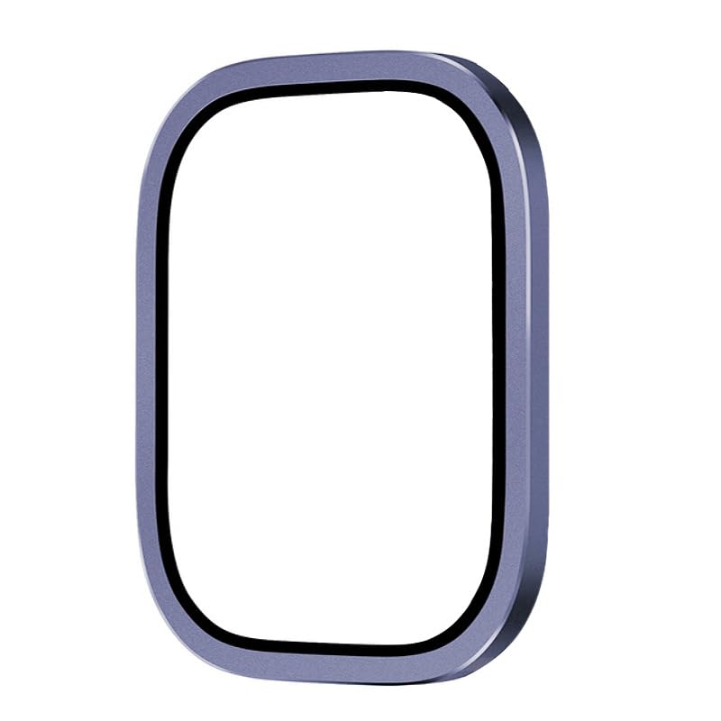 Appl e Watch Ultra Screen Protector Case 49mm, 9H Tempered Glass + Titanium Alloy Frame,Purple