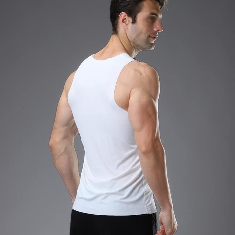 夏の男性のベストアイスシルク通気性ランニングスポーツバスケットボールトレーニングフィットネス服 (Color : 【レスリングボディースー】 A,
