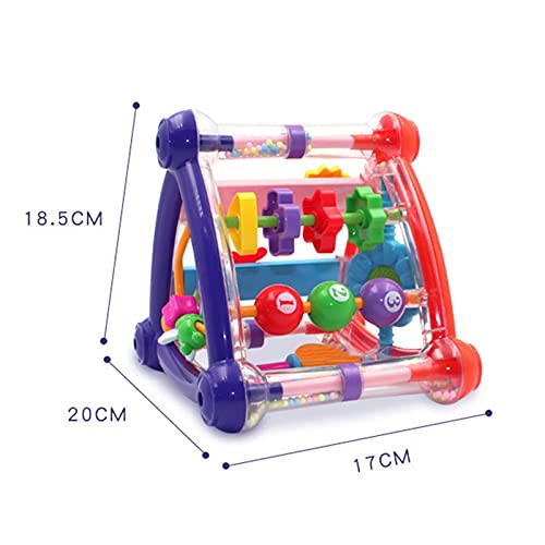 Berbeem Multi Activity Triangle Toy, Swinging Triangle Rammelaar Toy met draaiende wielen en spiegel, Baby Grip Training… - Image 8