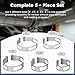 5PCS Stainless Steel Exhaust Pipe Tacking Band - 2