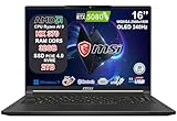 msi Stealth A16 AI+ Notebook Gaming Ryzen AI 9 HX 370, RTX 5080 16GB GDDR7, 32GB RAM, 2TB SSD, 16" QHD+ OLED HDR 240Hz 100% DCI-P3, Thunderbolt 4, Wi-Fi 7, Tastiera RGB, Fingerprint, Windows 11