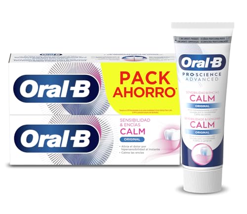 Oral-B Pro-Science Advanced Sensibilidad & Encías Calm Original Pasta Dentífrica, Pack Ahorro 2 x 75ml