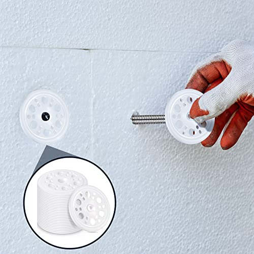 45 Mm Plastic Washers Load Spreading Polypropylene Washers For Fixing And Supporting Rigid Foam Insulation Foam Board Load Spreading For Screws Nail(200 Pcs) #TOP3