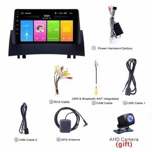 Radio coche Bluetooth Renault Megane 2 2004-2008 con Mirror Link y 32GB 4