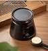 Warmself Hand Large Capacity Made Essential Oil Burner Wax Melt Burners, Aromatherapy Aroma Burner Ceramic Oil Diffuser Candle Tealight Holder Home Bedroom Decor Black
