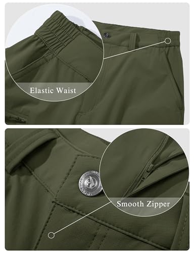 Magcomsen Mens Lightweight Pants Hiking Pants Ripstop Water Resistant Quick Dry Pants Fishing Pants For Men Army Green thumb #3