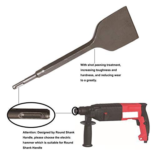 Tcnomreol Concrete Sds Chisel Bits Set, 8Pcs Chrome Steel Sds Plus Pointed Flat Wide Scaling Chisels Gouge Scraping Chisels Angled Bent Removal Chisel For Concrete, Brick , Masonry Max To 7/10*11*3In #TOP4