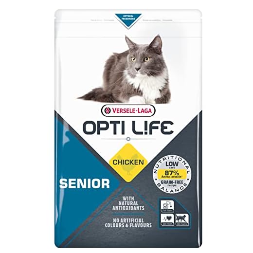 VERSELE LAGA - Pienso para Gatos OPTI Life Senior - Alimento para Gatos Adultos - Sin Cereales - Pollo - 2,5kg