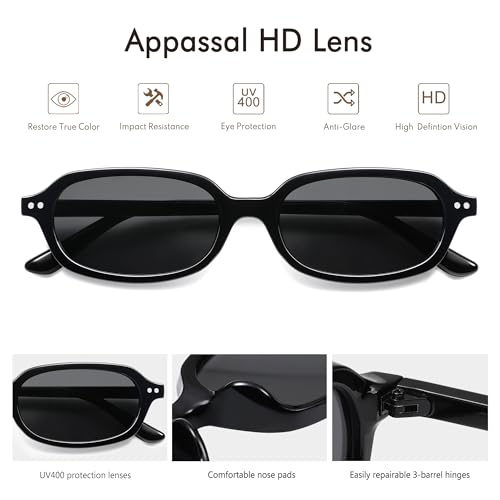 Retro Small Rectangle Sunglasses for Women Men Trendy Narrow Square Sunnies AP3729