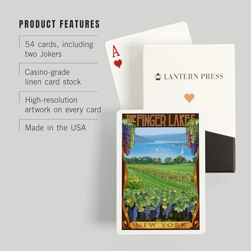 Naipes Poker The Finger Lakes, 52 cartas para adultos miniatura 3