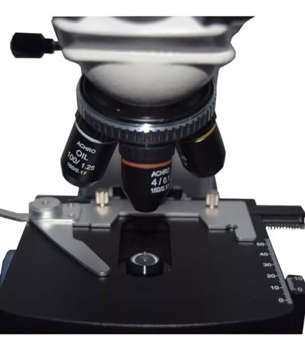 Microscopio Binocular Otica Finita Acromático LED, Aumento 2500x, Binocular, Profissional, Global Op